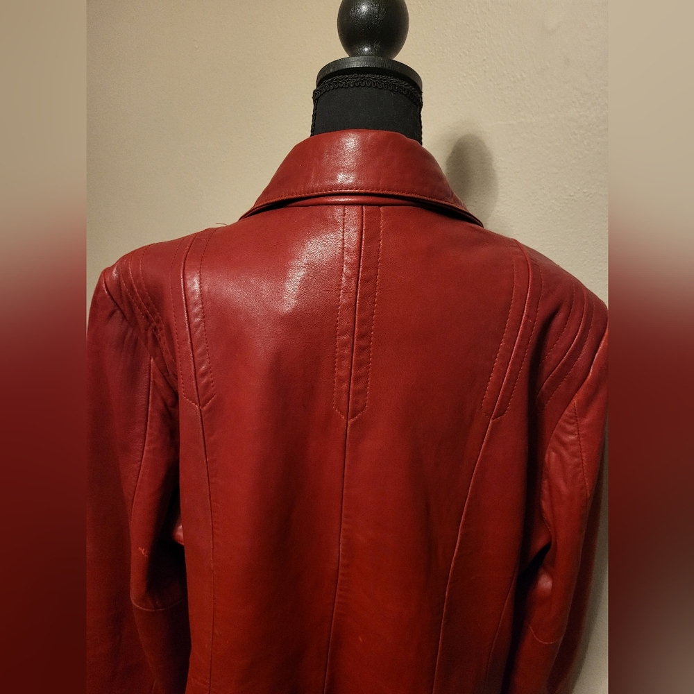 Avanti red leather jacket 3XL - Picture 3 of 9